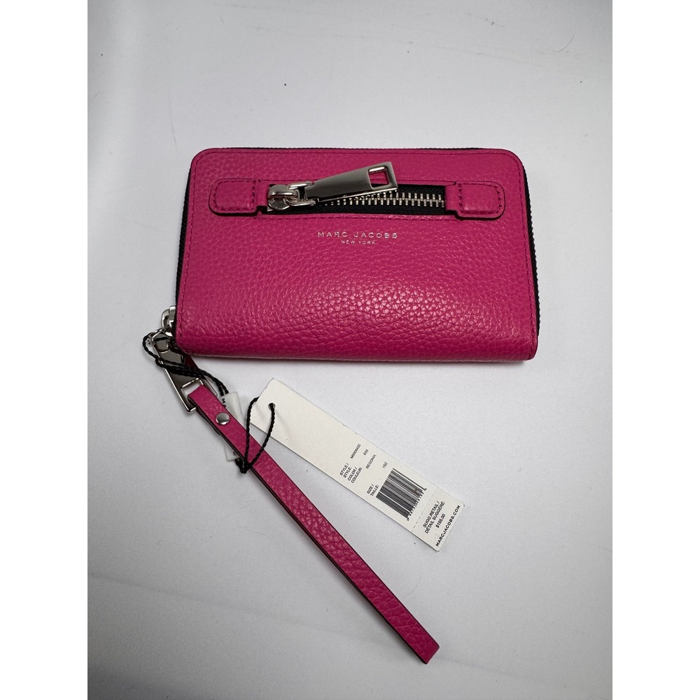 Marc Jacobs Recruit Zip Around Wallet Begonia Pink Leather M0008455 NWT - Picture 2 of 10